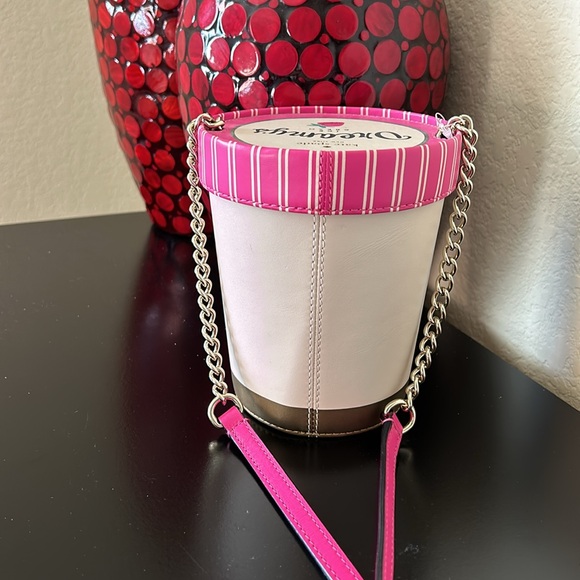 Kate Spade NWOT Flavor of the Month Strawberry Ice Cream Pint Crossbody - Picture 6 of 7